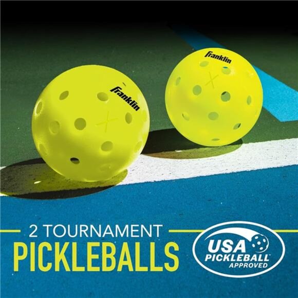 Franklin Sports Pickleball Paddle and Ball Set - Wooden Pickleball Rackets - Picture 4 of 8
